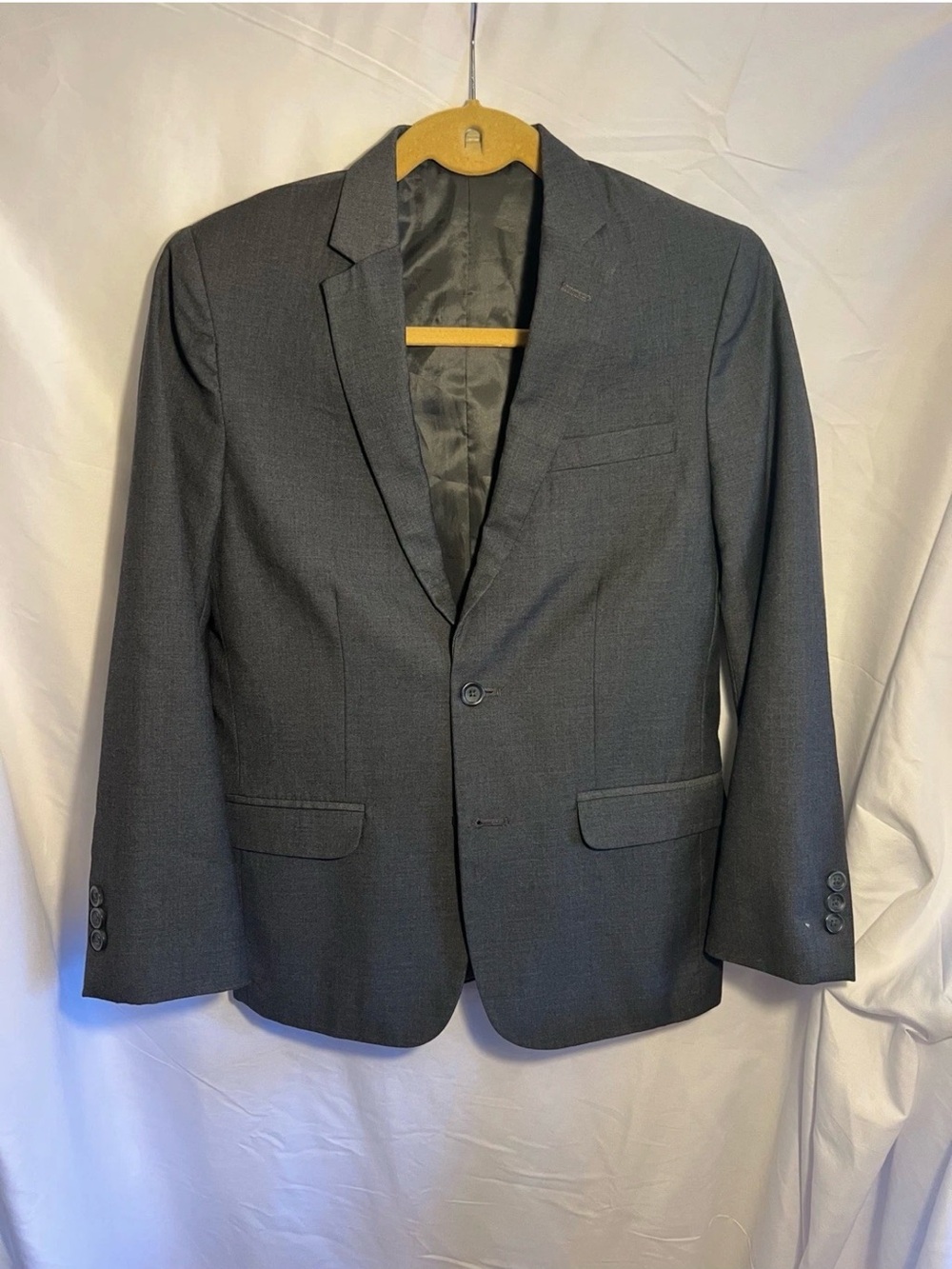 Retro Vintage Calvin Klein 14 Dark Gray Blazer for Boys